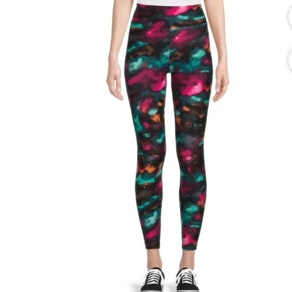 Nobo watercolor print Sueded Ankle Legging Juniors Women high rise pants nwt* - Picture 6 of 6
